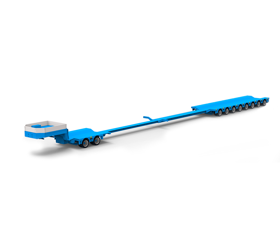 SL 1 Praecipua piscina et turbine ventorum turrim ultra-longam transportant semi- trailer
